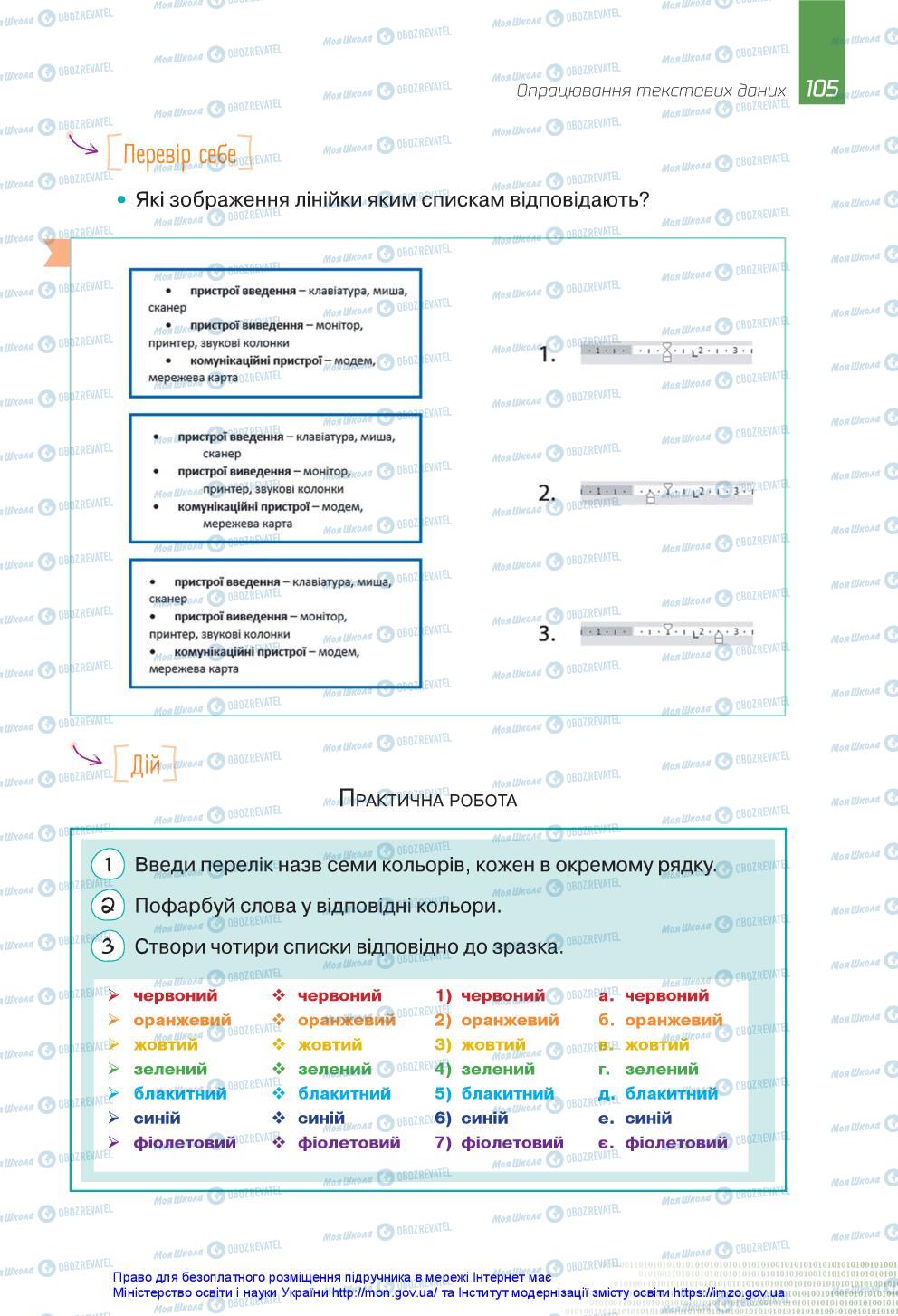 Підручники Інформатика 5 клас сторінка 105