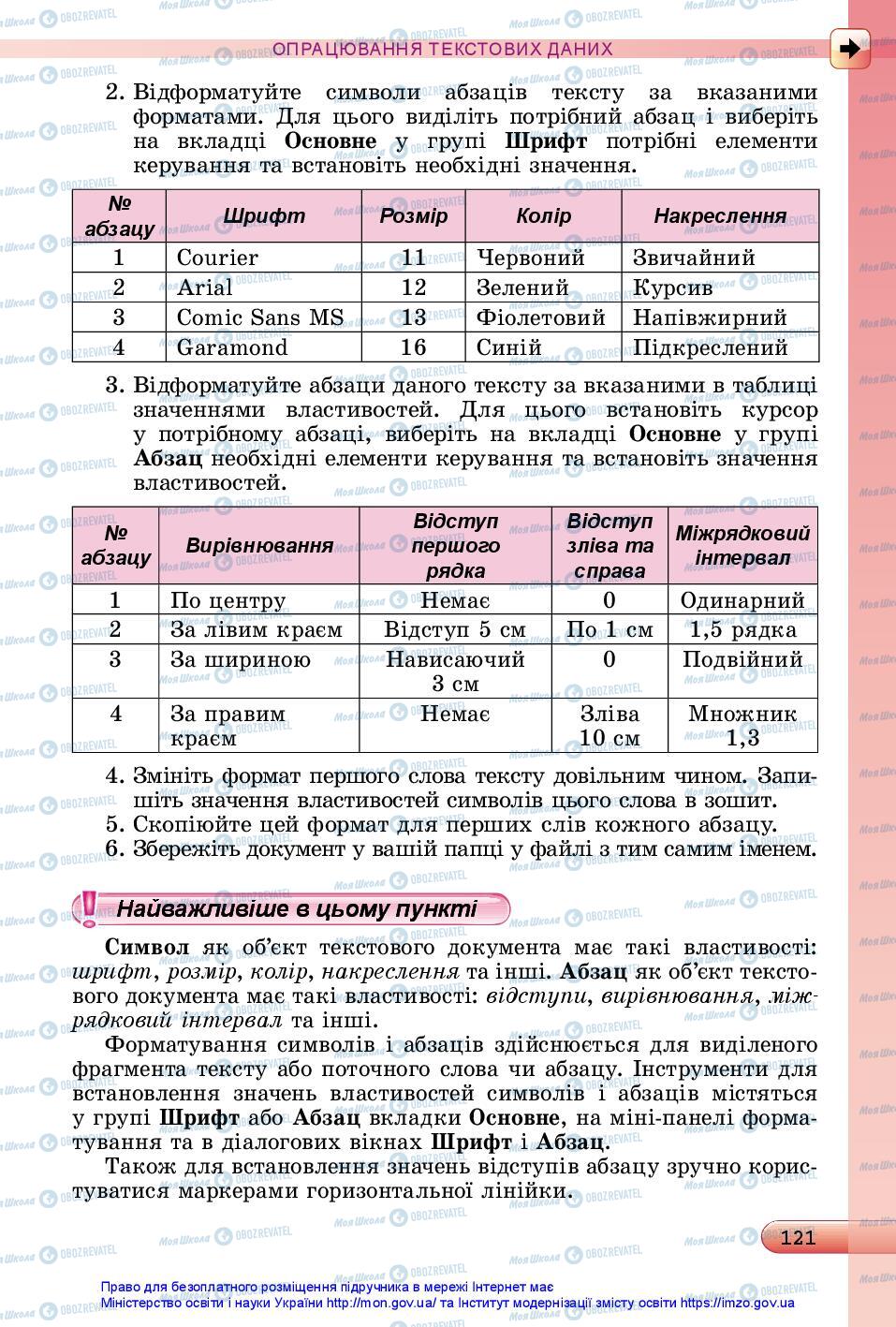 Підручники Інформатика 5 клас сторінка 121