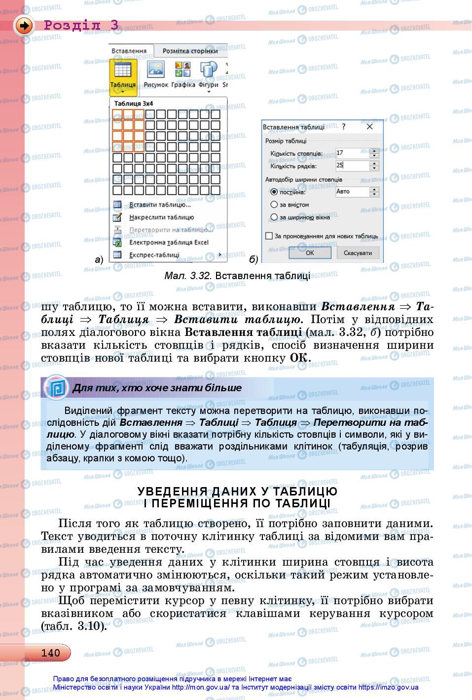 Підручники Інформатика 5 клас сторінка 140