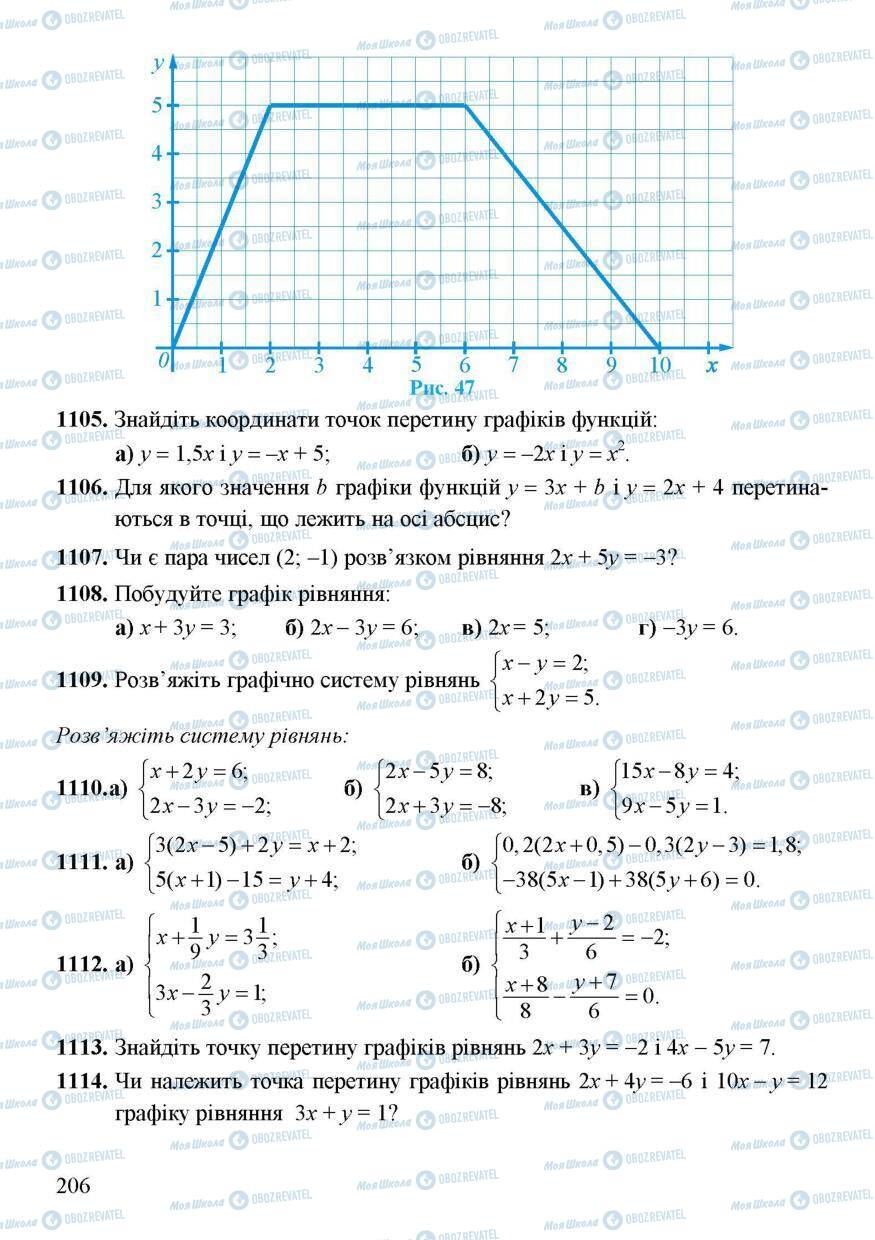 Учебники Алгебра 7 класс страница 206
