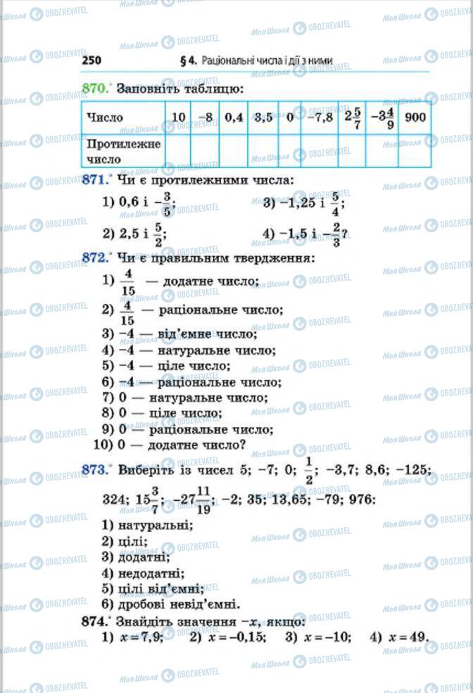 Учебники Математика 6 класс страница 250