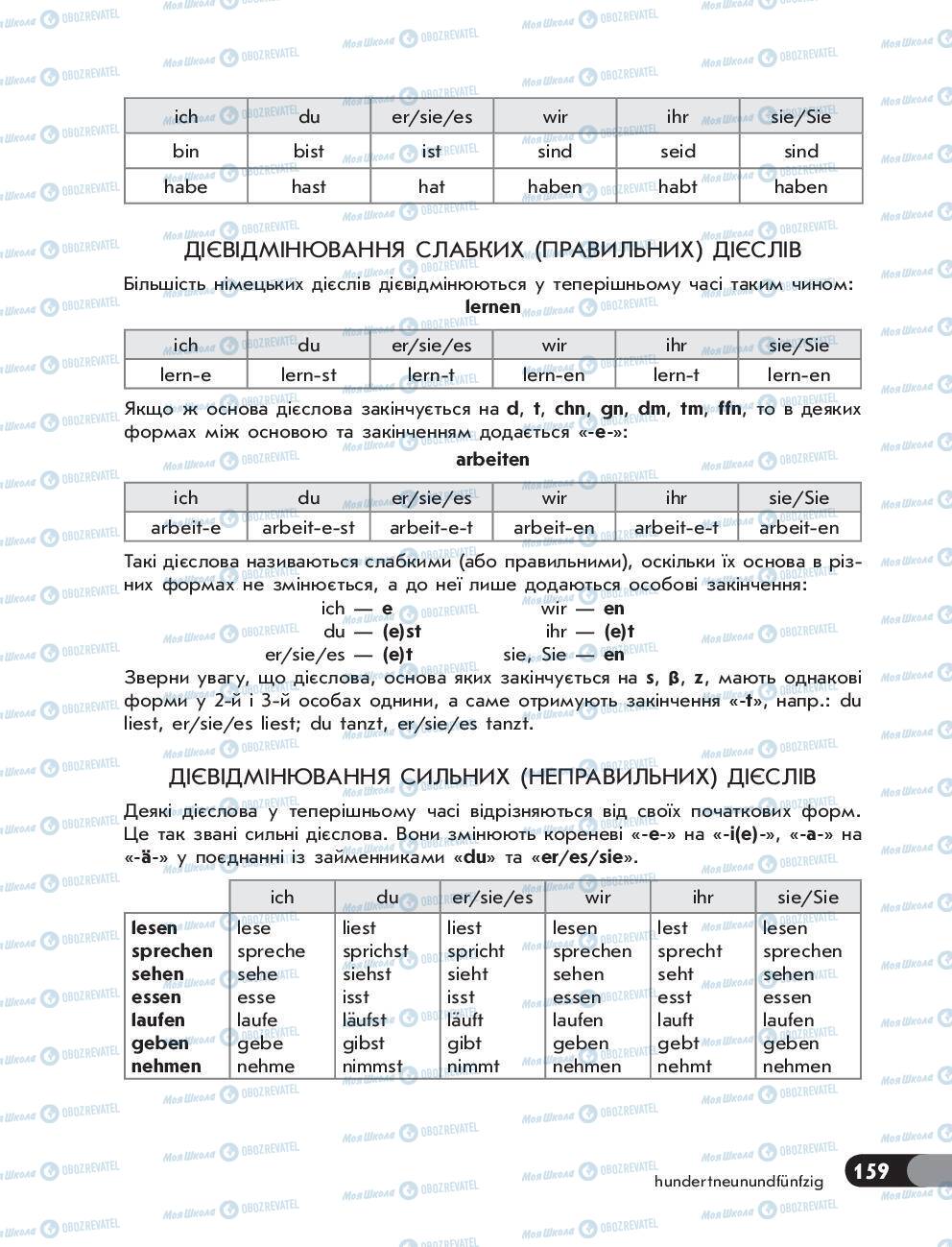 Підручники Німецька мова 5 клас сторінка 159