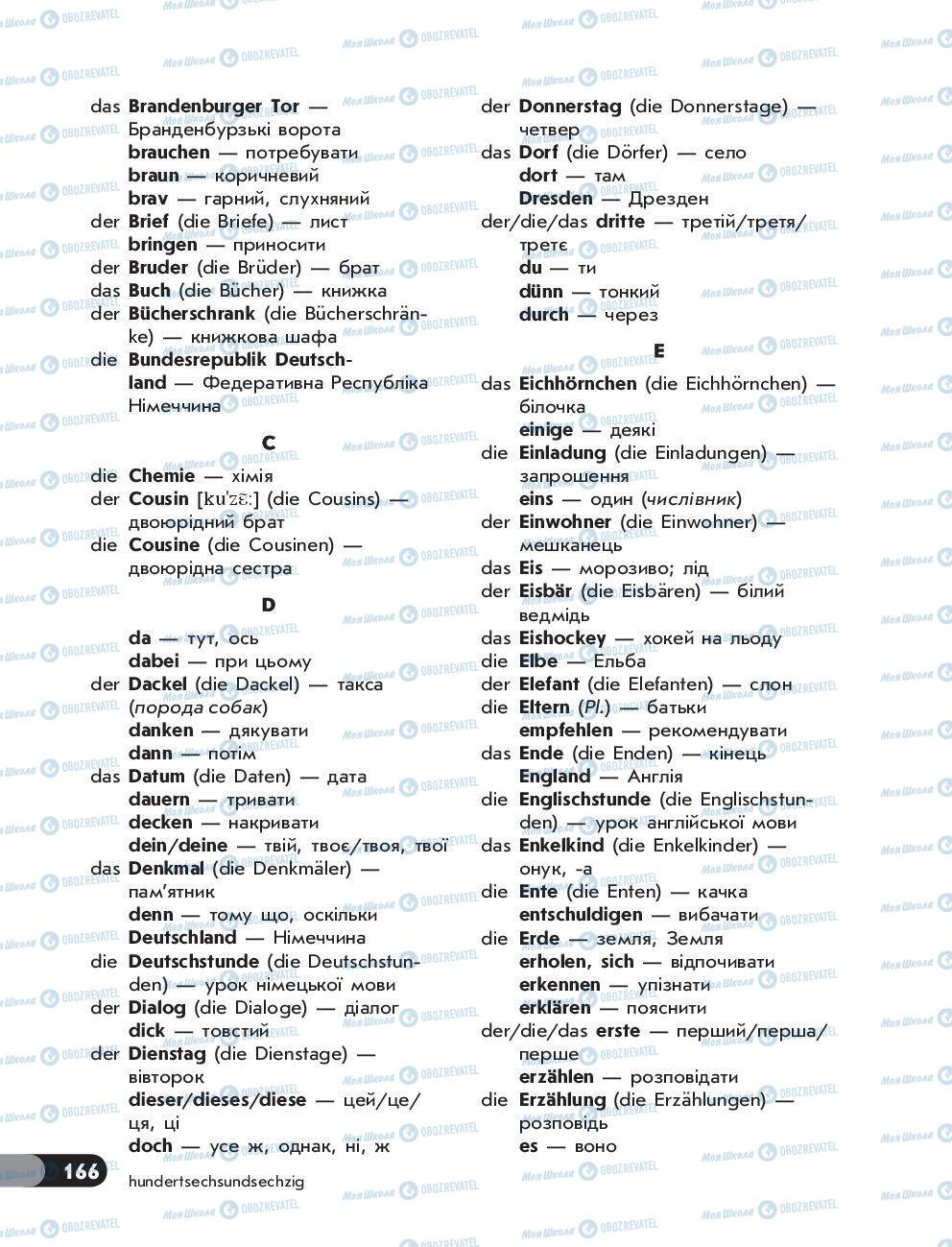 Підручники Німецька мова 5 клас сторінка 166