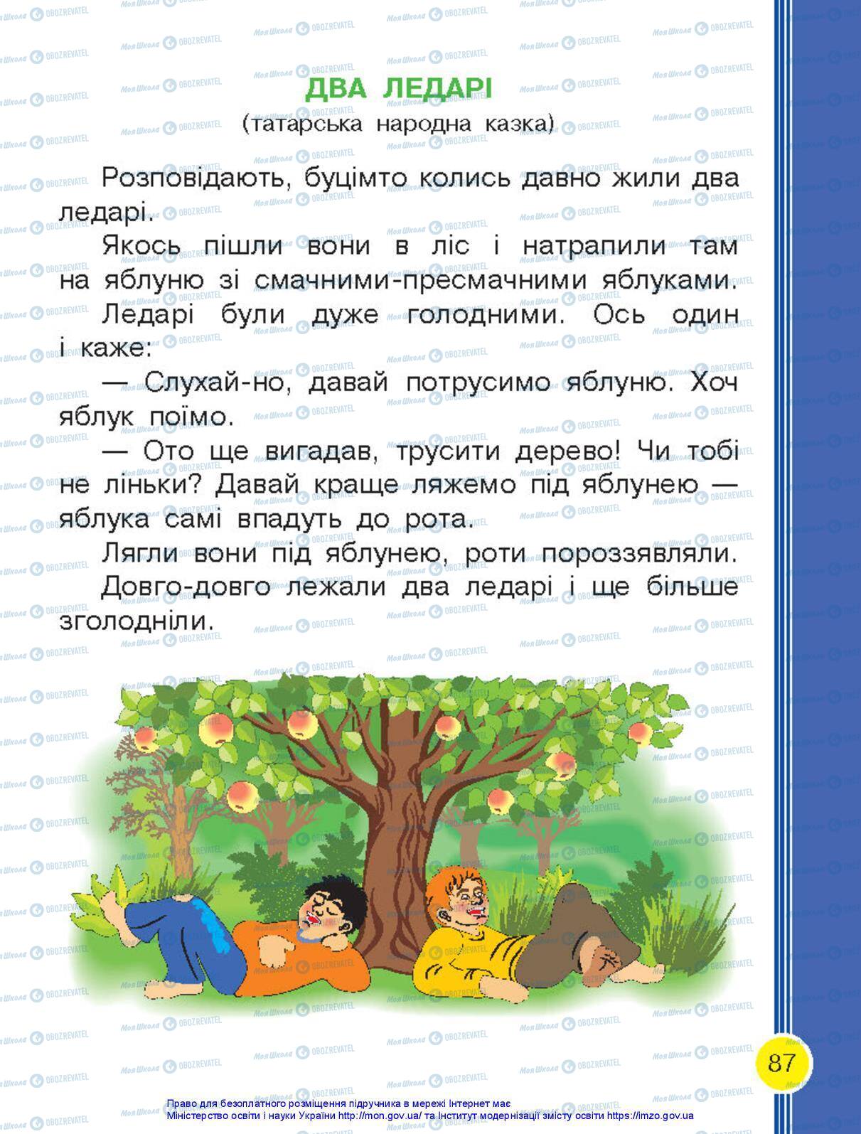 Підручники Українська мова 1 клас сторінка 87