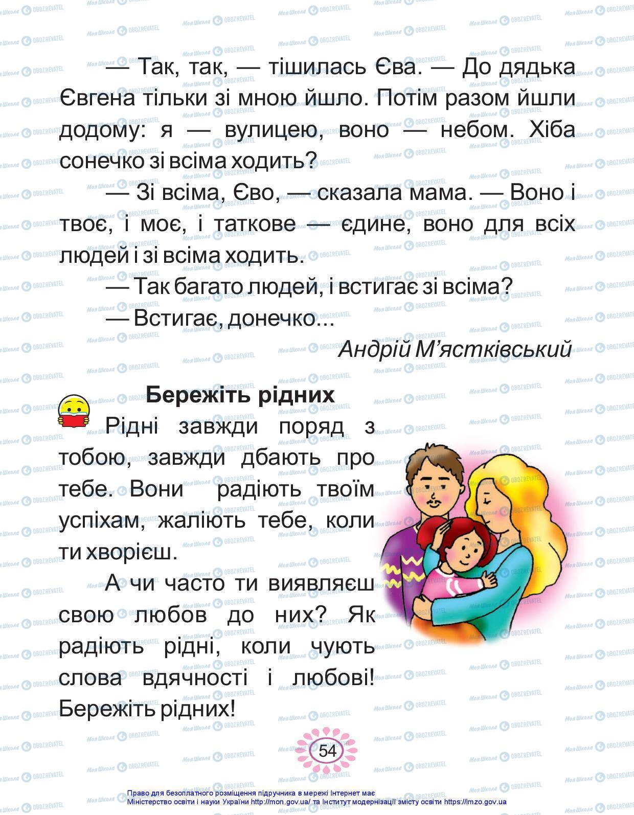 Підручники Українська мова 1 клас сторінка 54