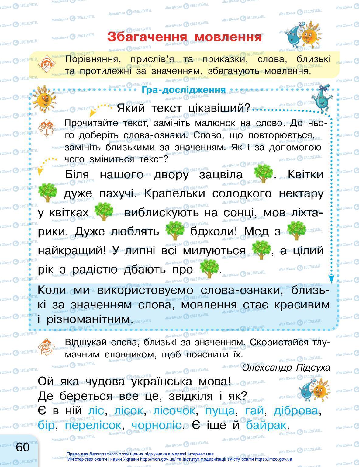 Підручники Українська мова 1 клас сторінка 60