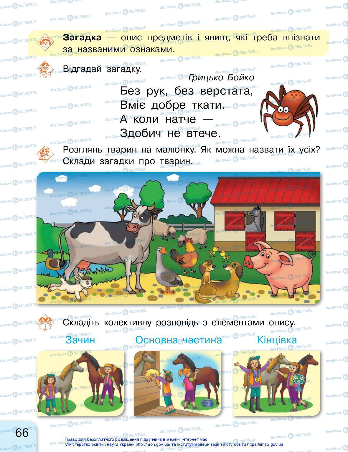 Підручники Українська мова 1 клас сторінка 66