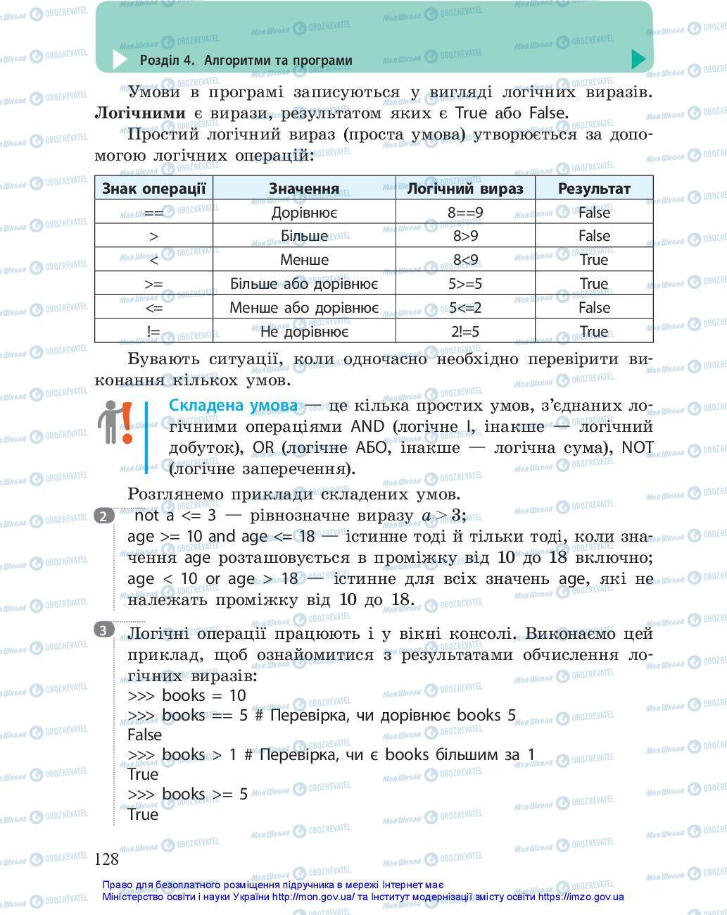 Підручники Інформатика 5 клас сторінка 128