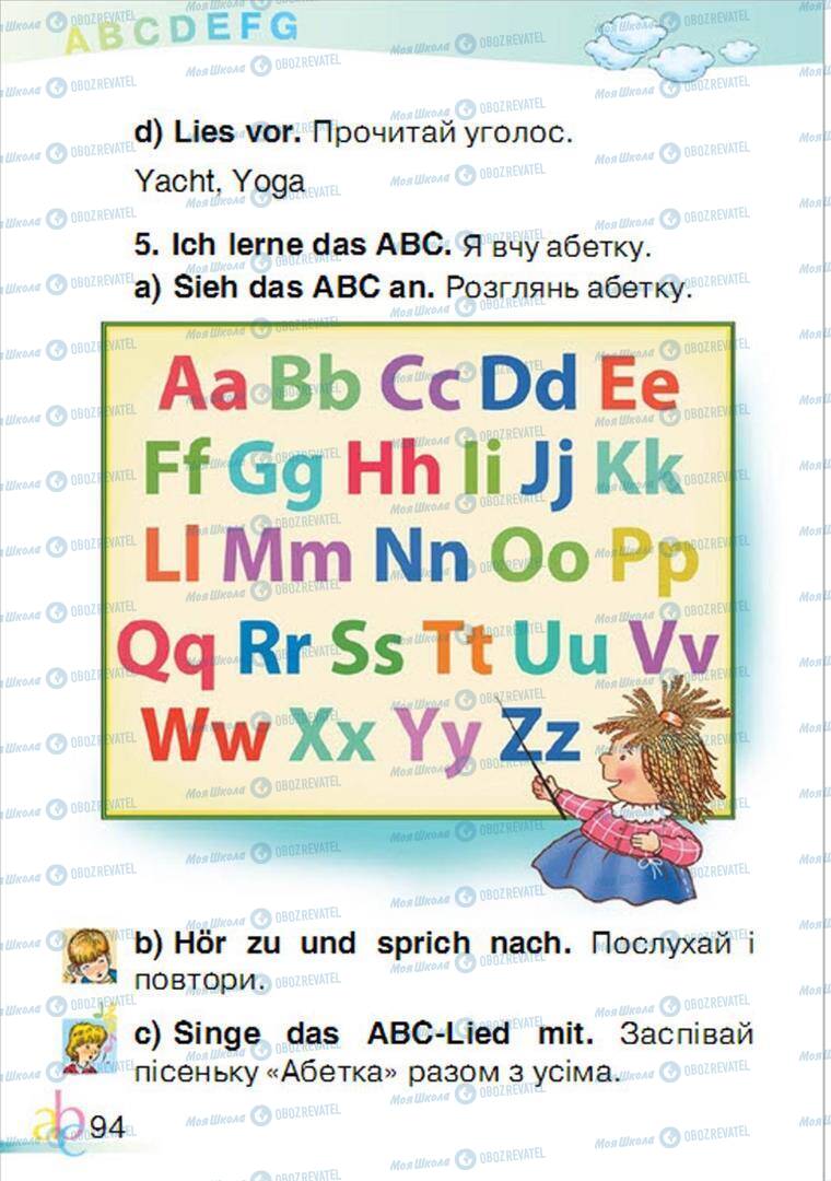 Підручники Німецька мова 1 клас сторінка 94