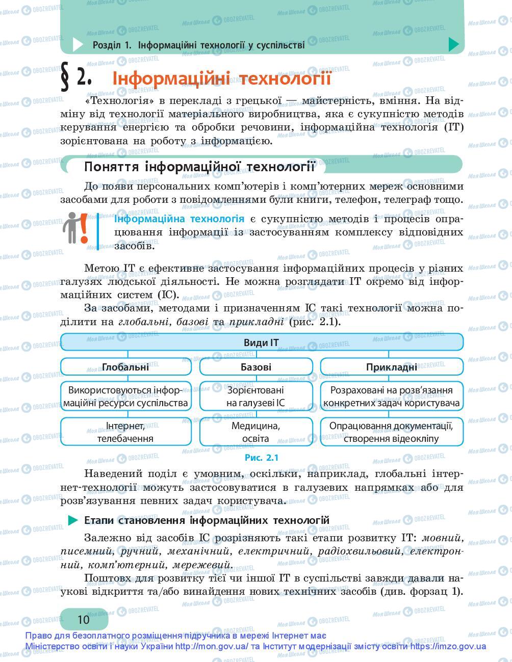 Підручники Інформатика 9 клас сторінка 10