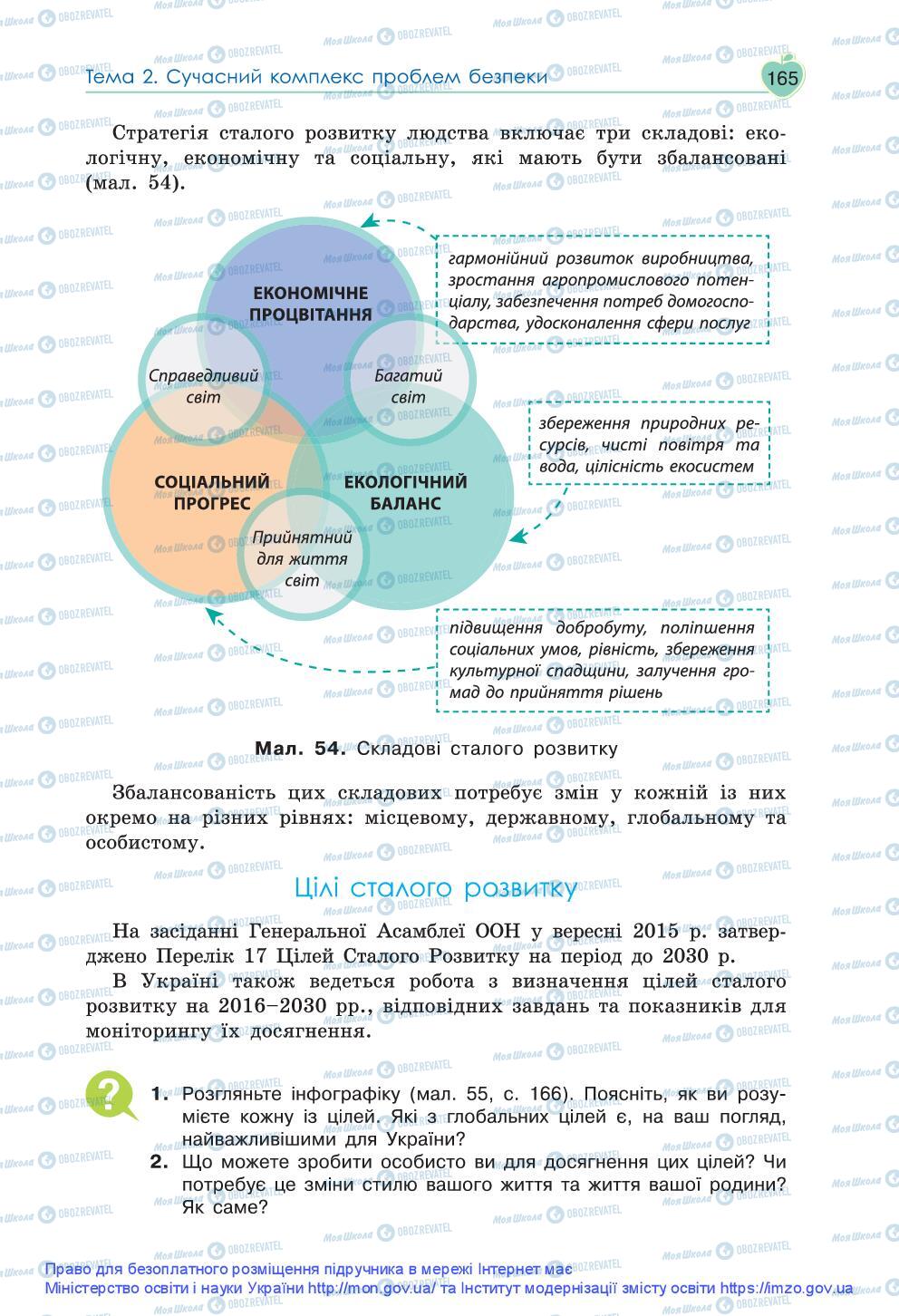 Підручники Основи здоров'я 9 клас сторінка 165