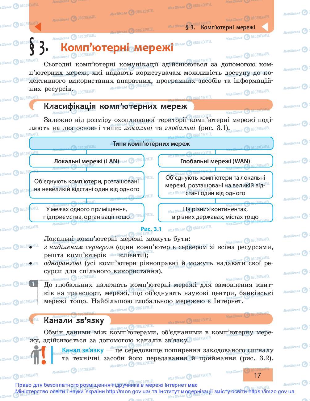 Підручники Інформатика 9 клас сторінка 17