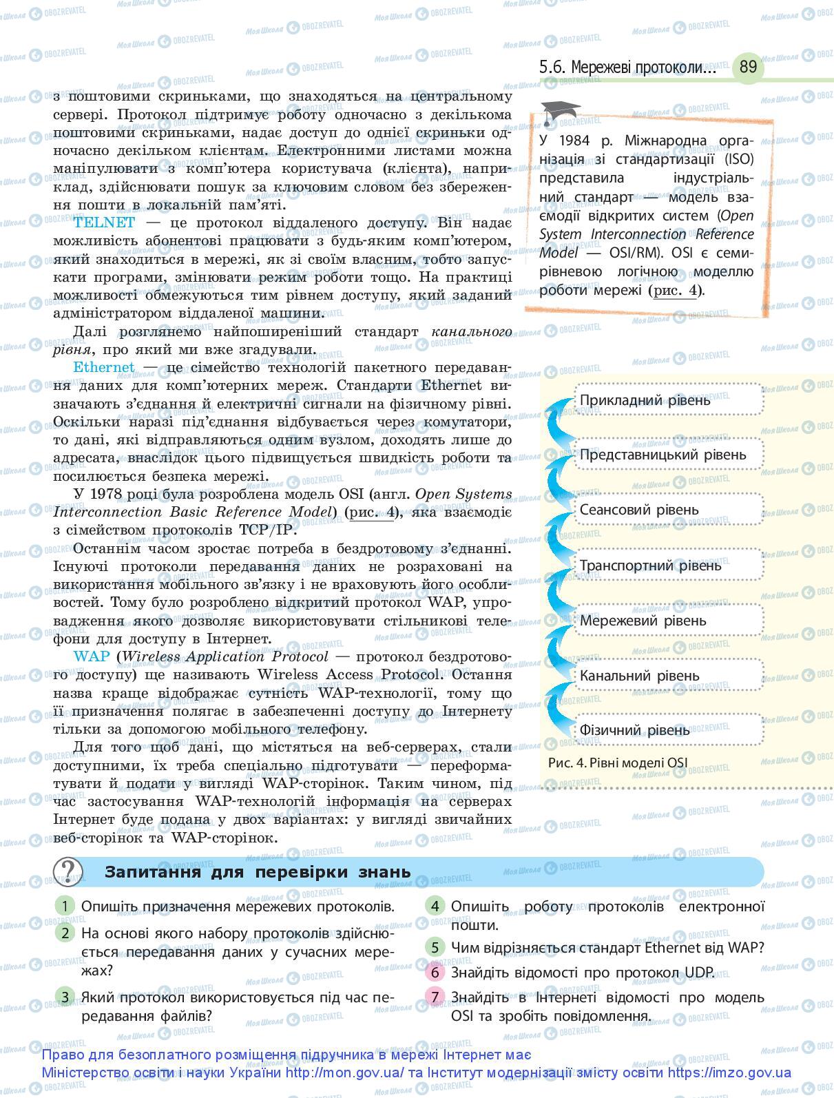 Підручники Інформатика 9 клас сторінка 89