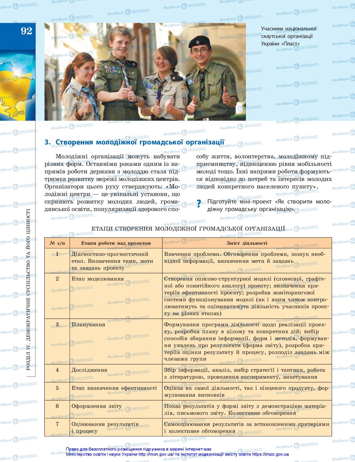 Підручники Громадянська освіта 10 клас сторінка 92