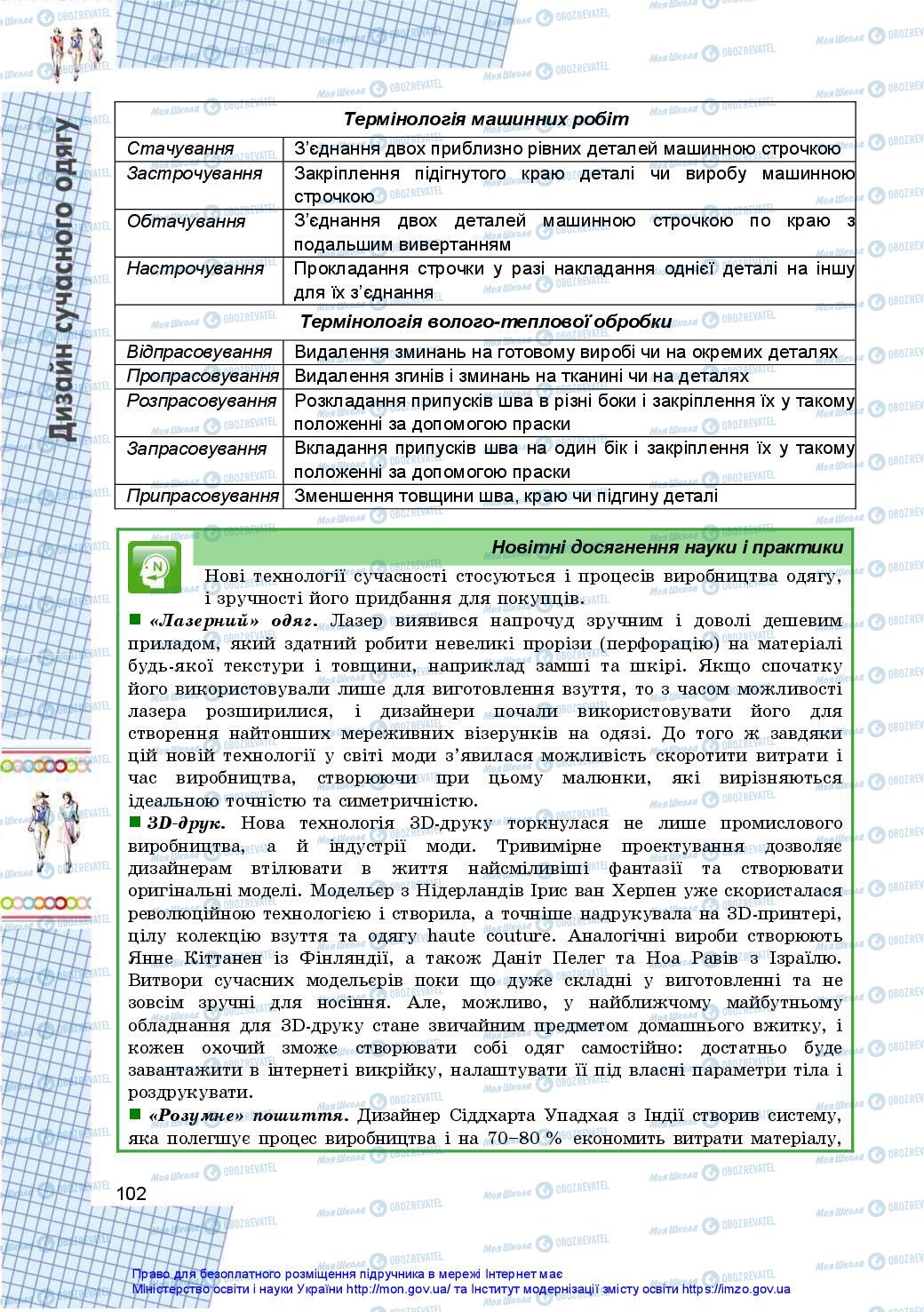 Учебники Технологии 10 класс страница 102
