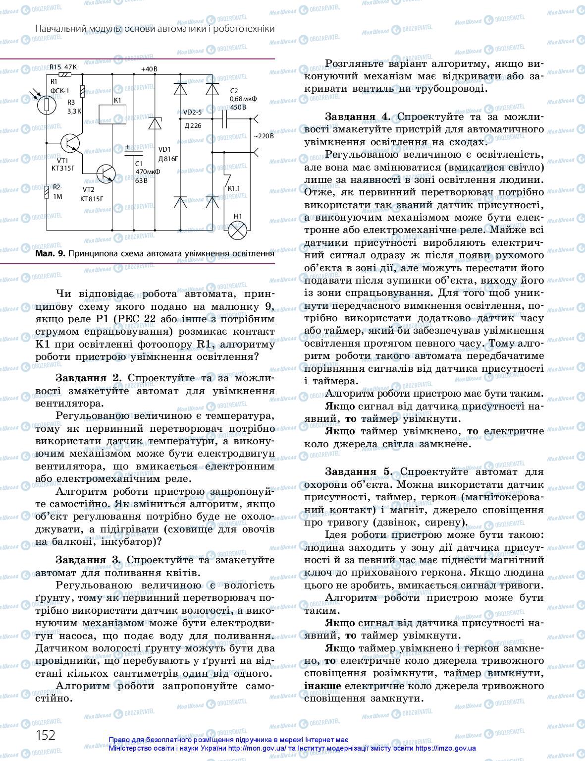 Підручники Технології 10 клас сторінка 152