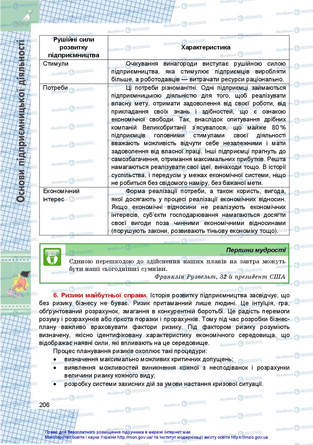 Підручники Технології 10 клас сторінка 206