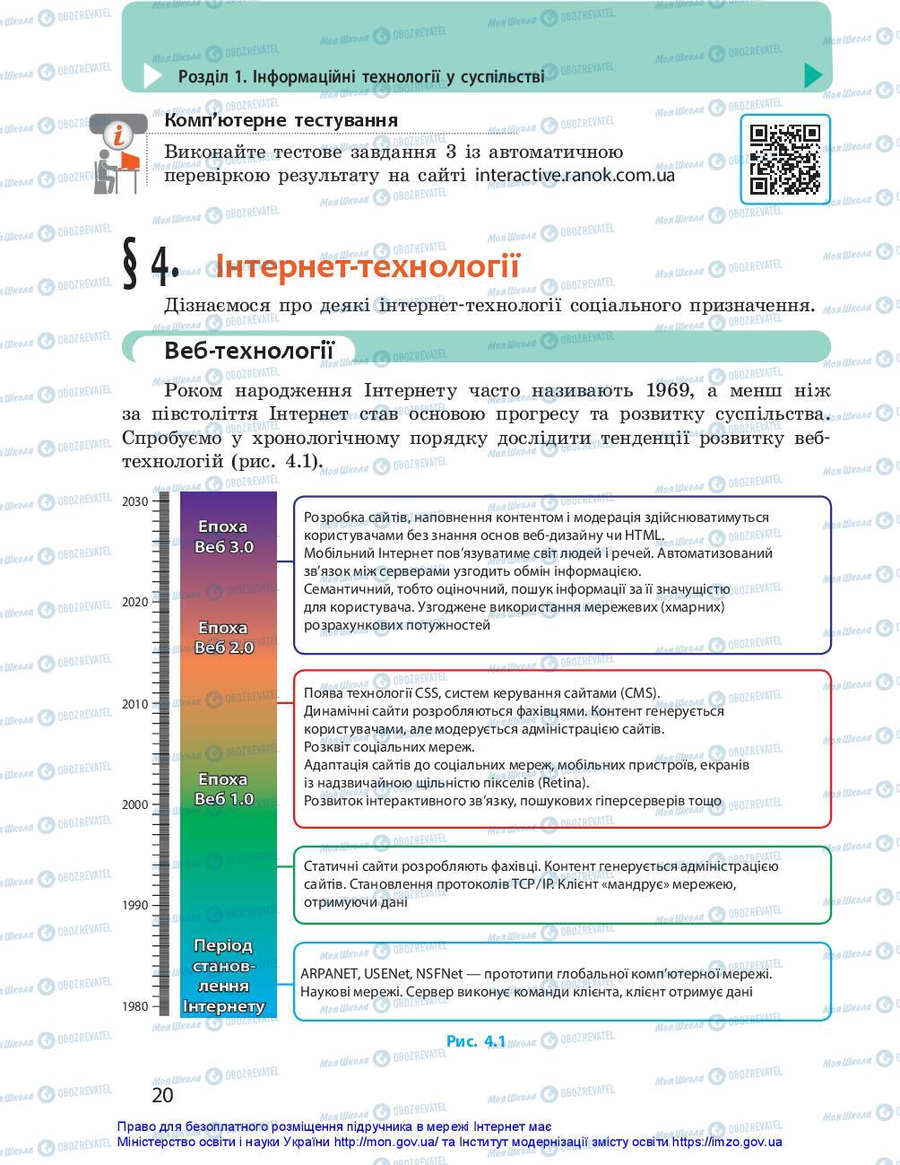 Підручники Інформатика 10 клас сторінка 20