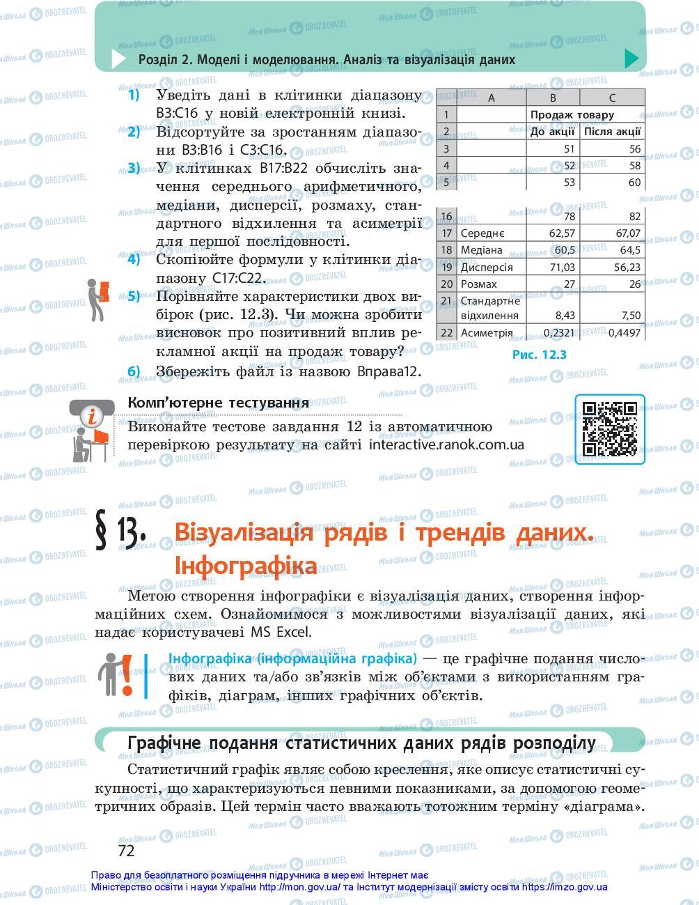 Підручники Інформатика 10 клас сторінка 72