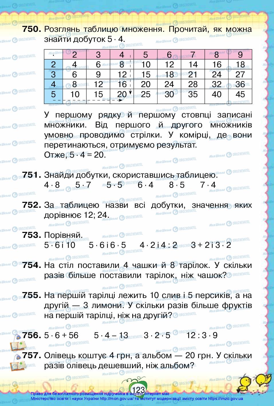 Учебники Математика 2 класс страница 123