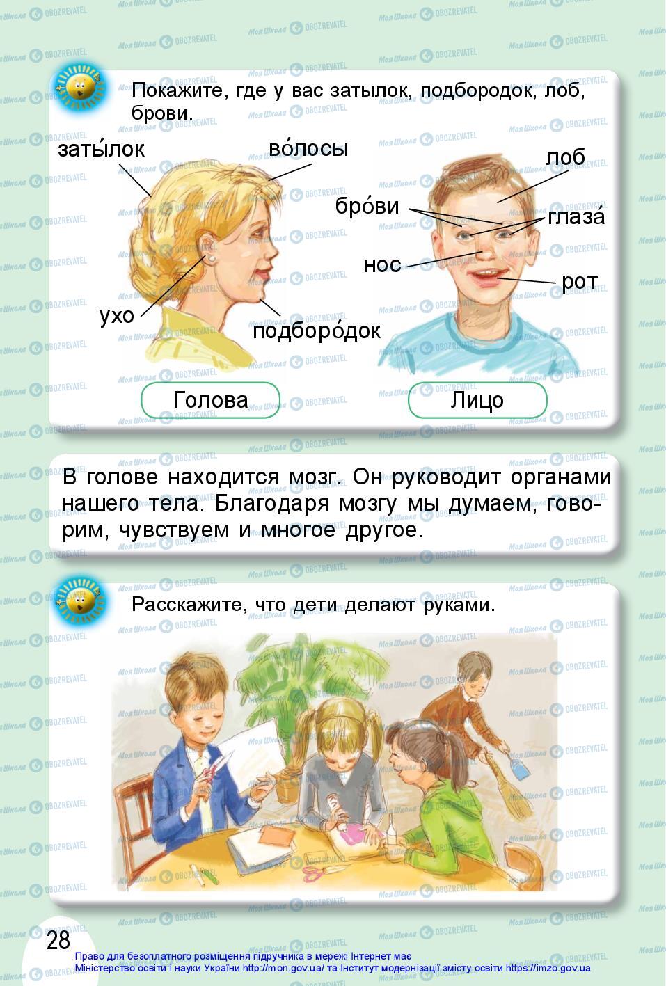 Підручники Я досліджую світ 1 клас сторінка 28