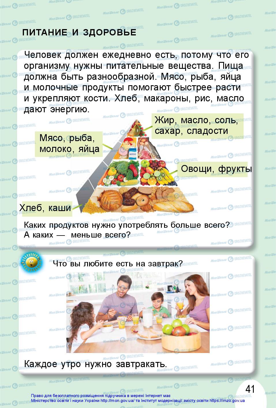 Підручники Я досліджую світ 1 клас сторінка 41