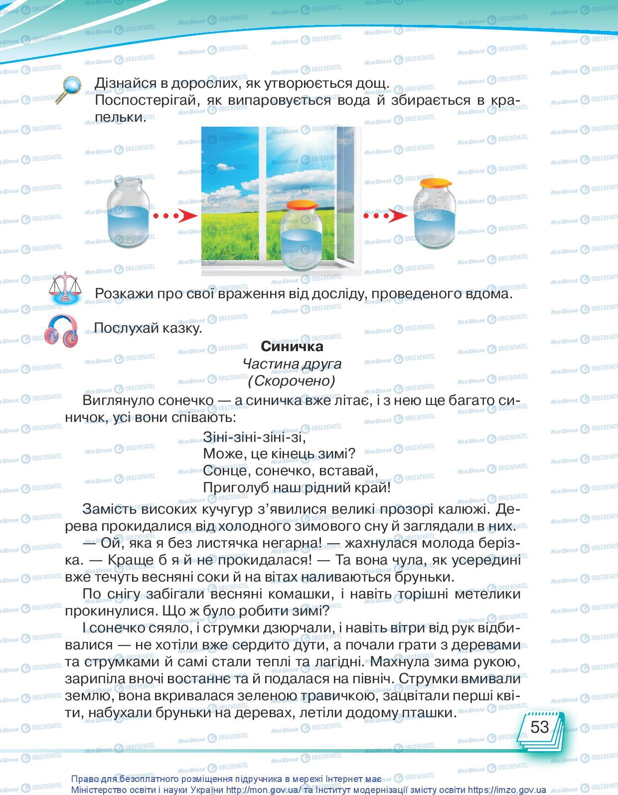 Підручники Я досліджую світ 1 клас сторінка 53