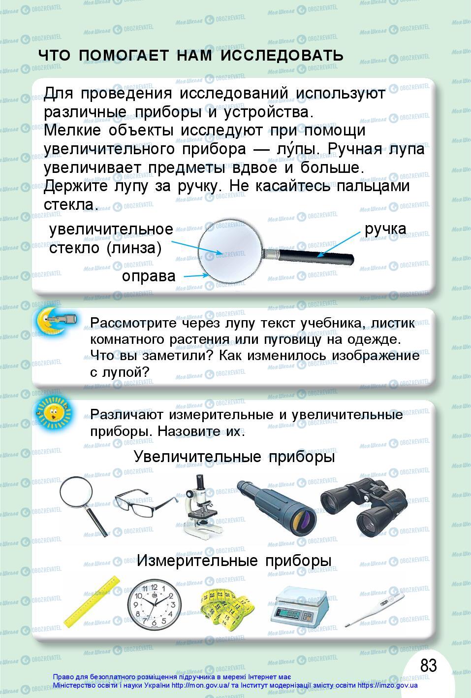 Підручники Я досліджую світ 1 клас сторінка 83