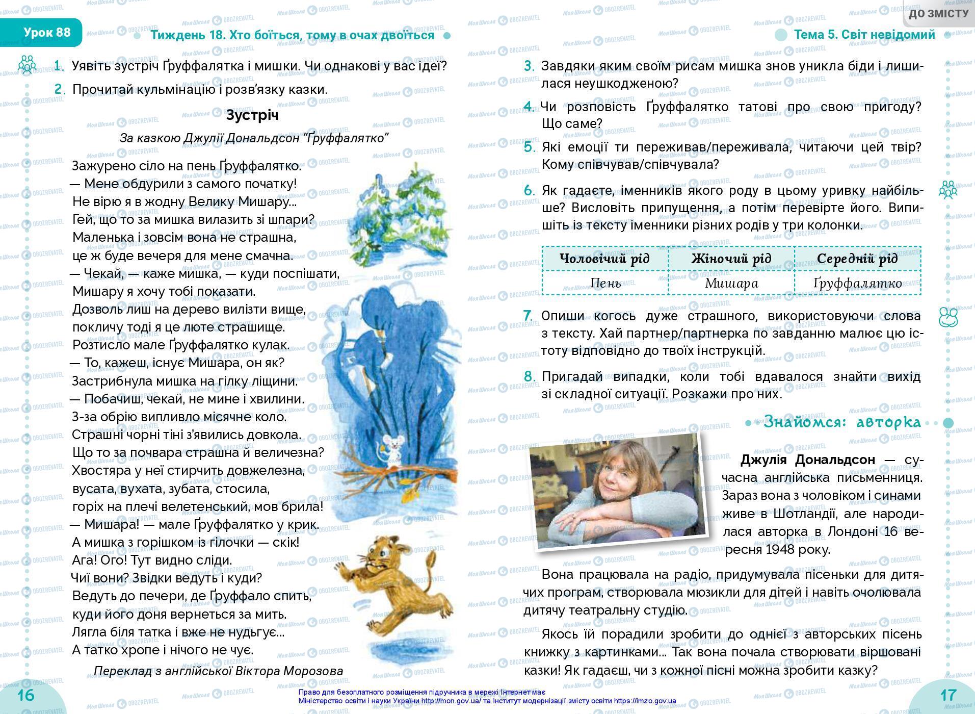 Учебники Укр мова 3 класс страница 16-17