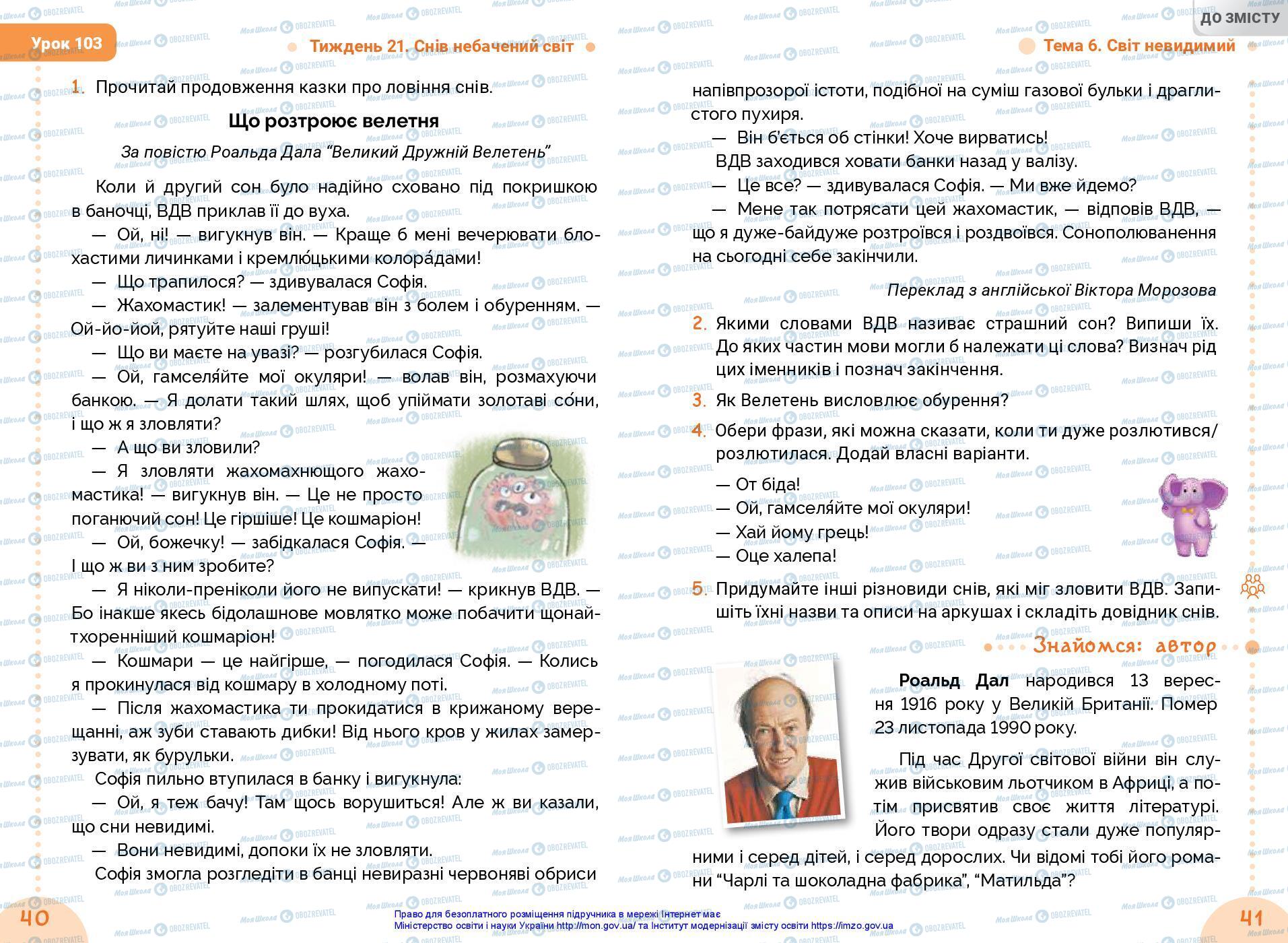 Підручники Українська мова 3 клас сторінка 40-41
