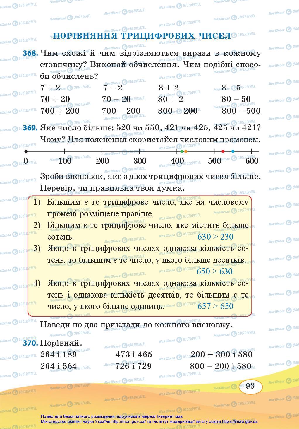 Підручники Математика 3 клас сторінка 93
