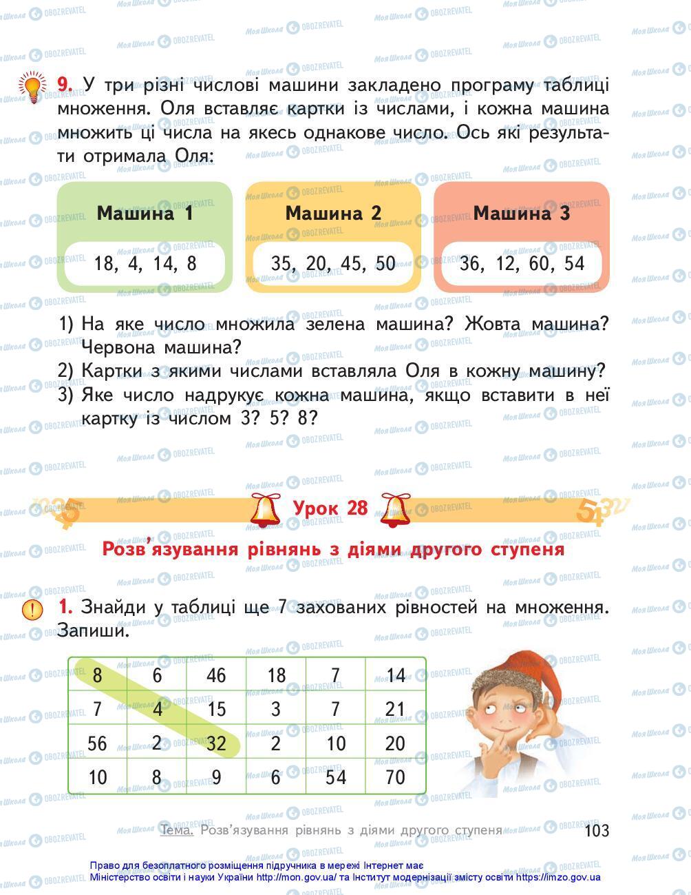 Підручники Математика 3 клас сторінка 103