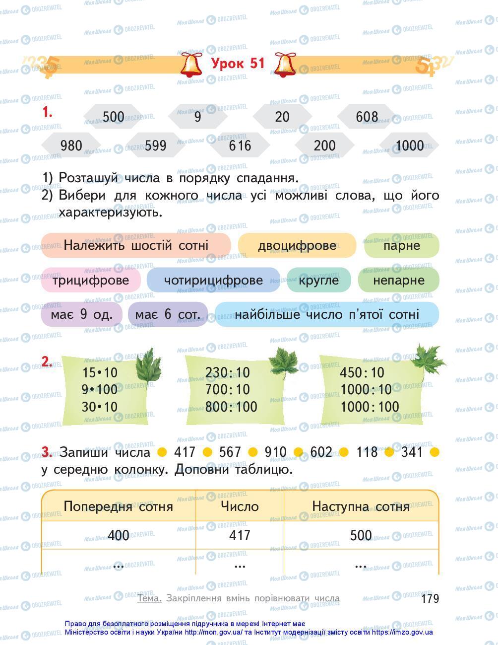 Учебники Математика 3 класс страница 179