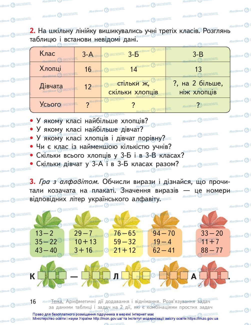 Учебники Математика 3 класс страница 16