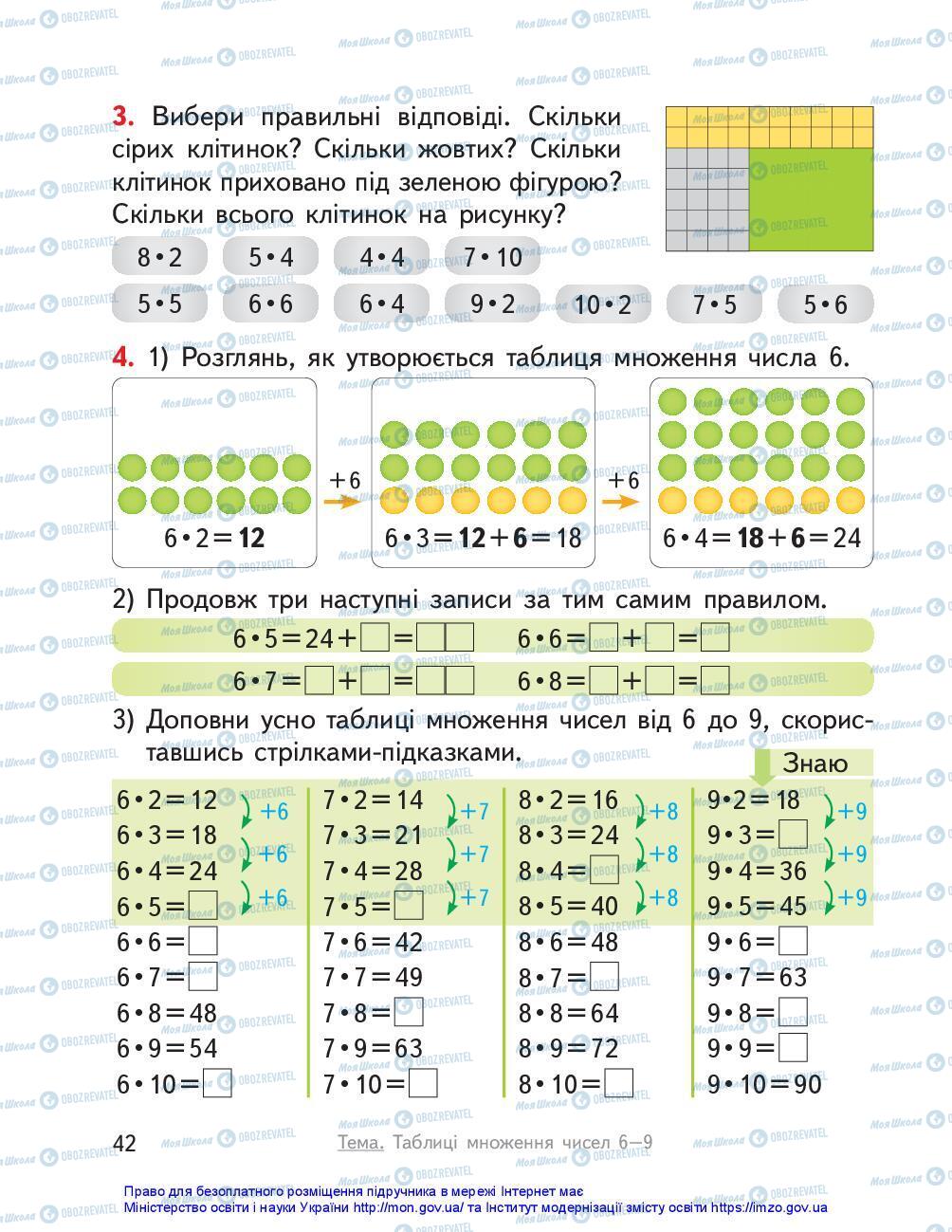 Підручники Математика 3 клас сторінка 42