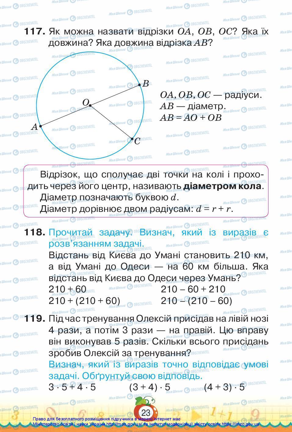 Підручники Математика 3 клас сторінка 23