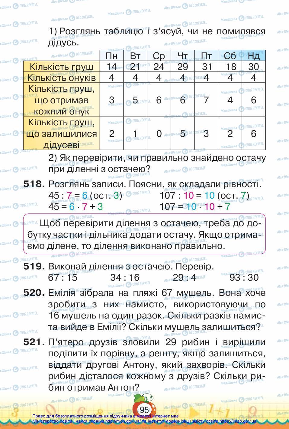 Підручники Математика 3 клас сторінка 95