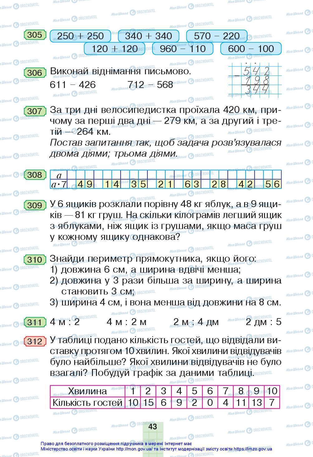 Учебники Математика 3 класс страница 43