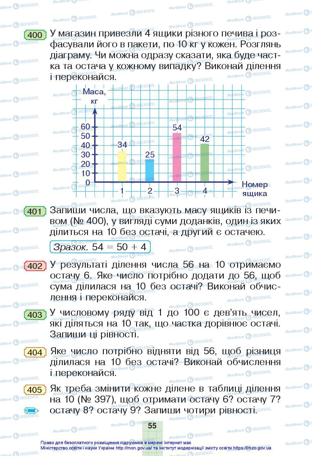 Підручники Математика 3 клас сторінка 55