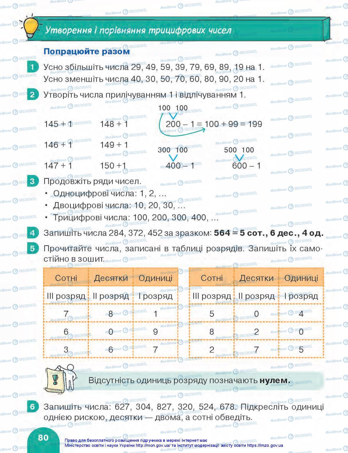 Підручники Математика 3 клас сторінка 80