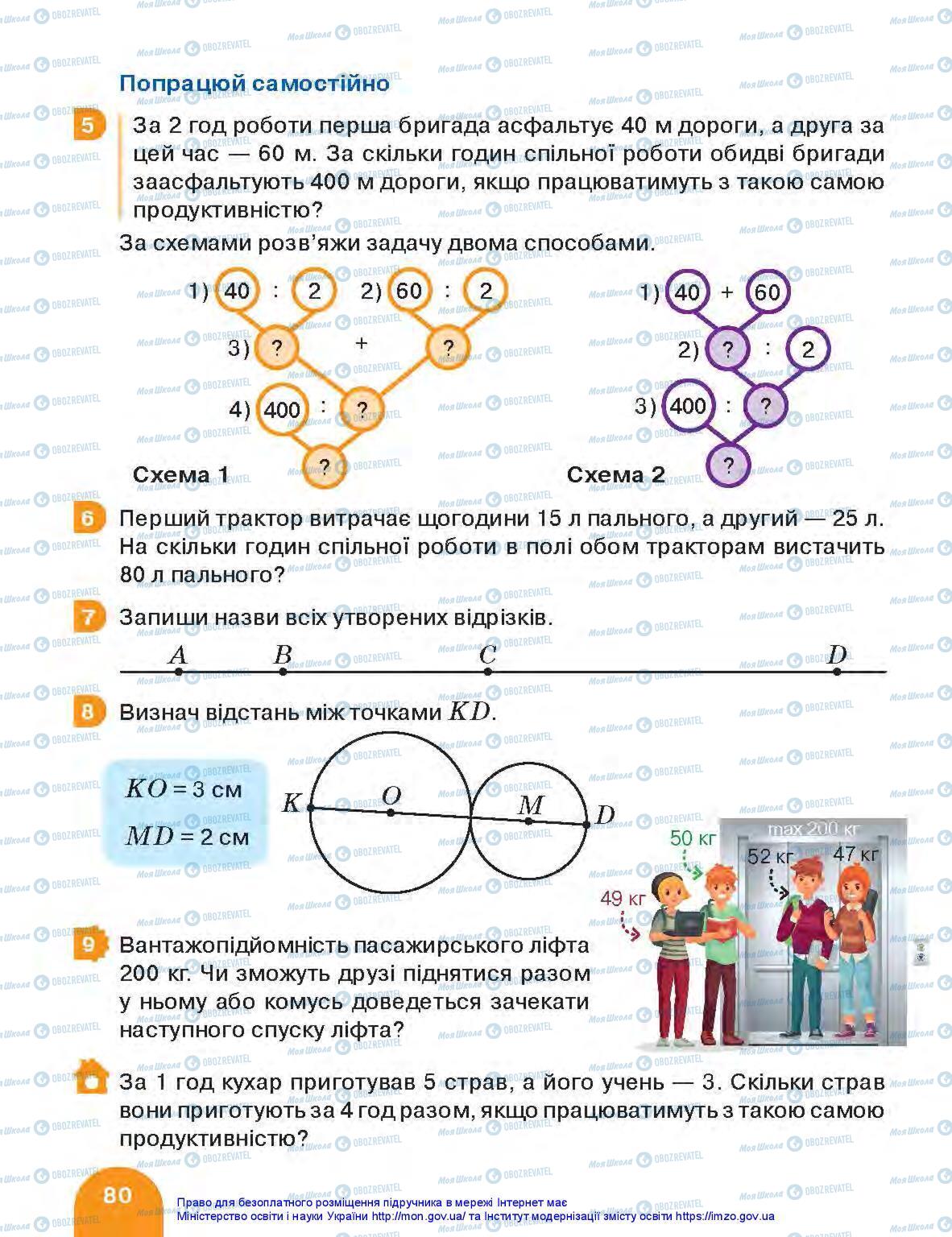 Підручники Математика 3 клас сторінка 80