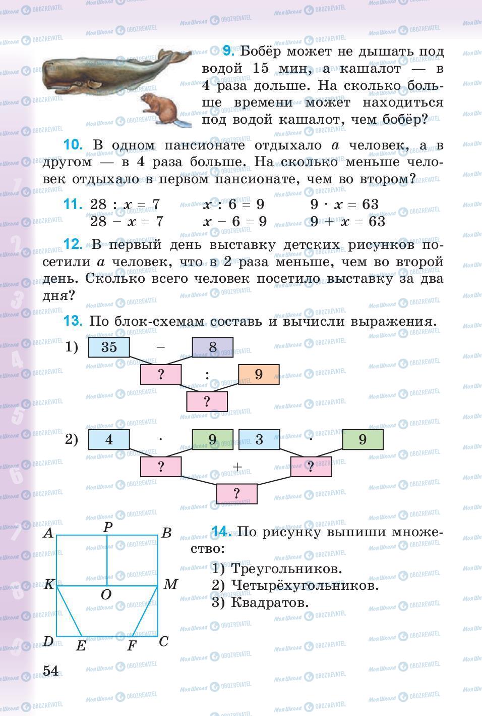 Учебники Математика 3 класс страница 54