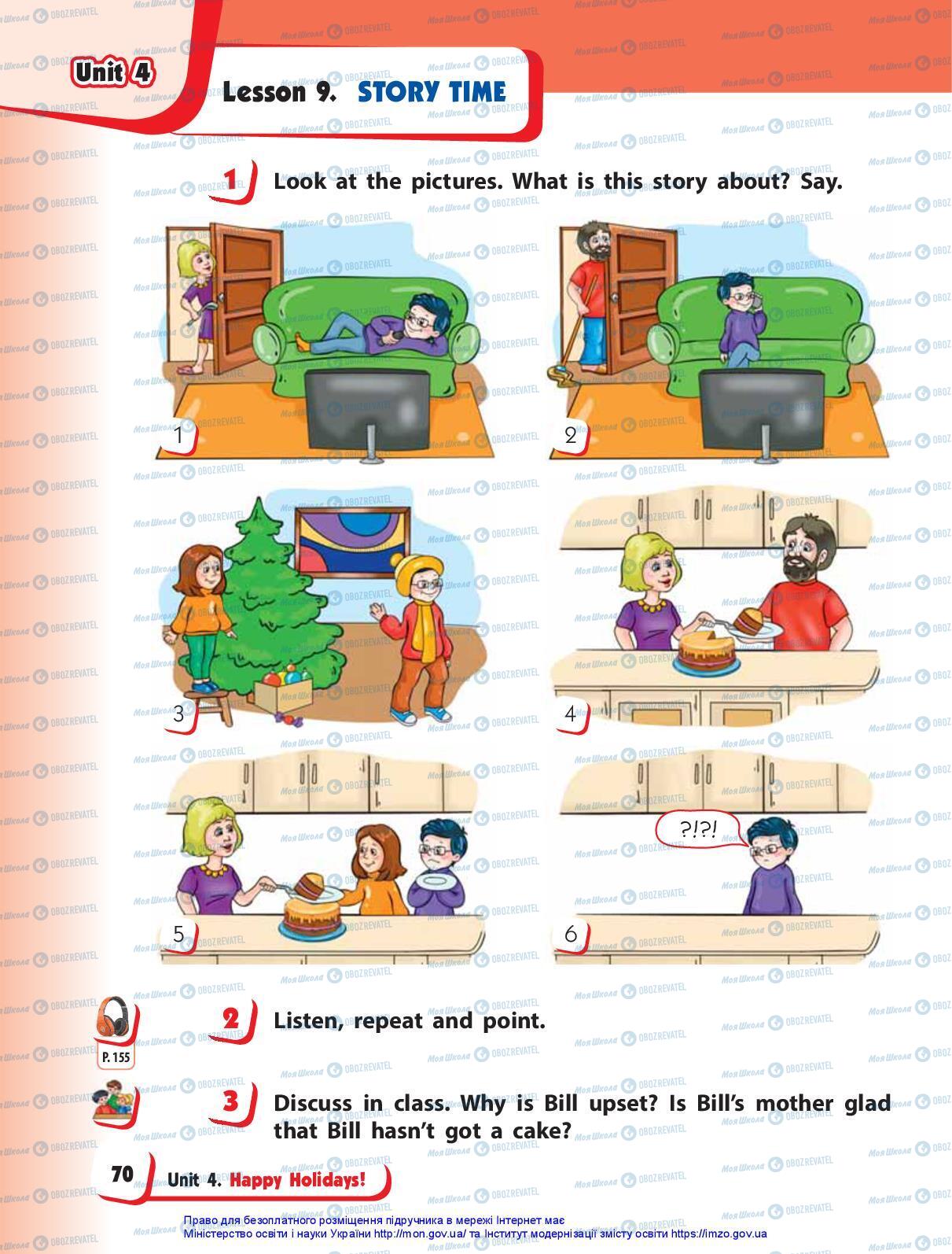 Підручники Англійська мова 3 клас сторінка 70