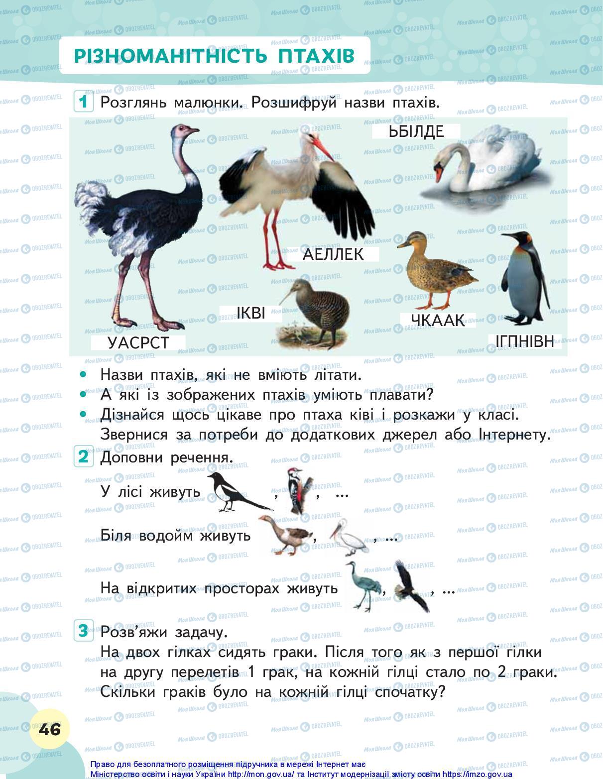 Підручники Я досліджую світ 1 клас сторінка 46