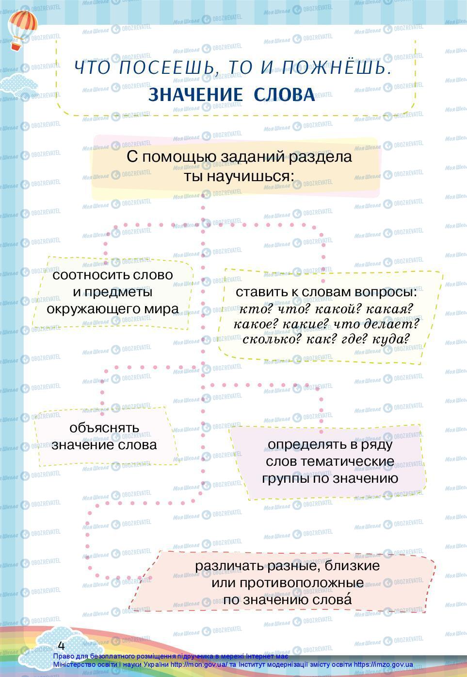 Підручники Російська мова 2 клас сторінка 4