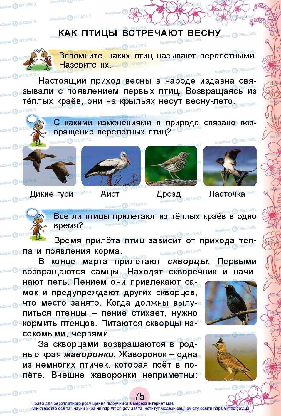 Підручники Я досліджую світ 2 клас сторінка 75