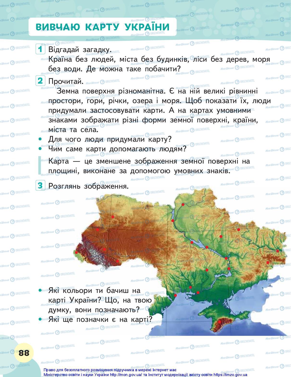 Підручники Я досліджую світ 1 клас сторінка 88