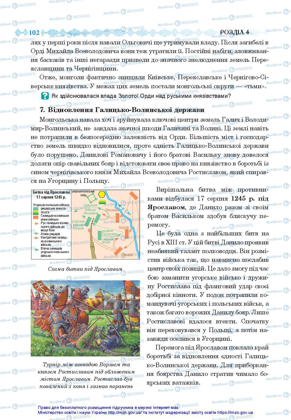 Підручники Історія України 7 клас сторінка 102