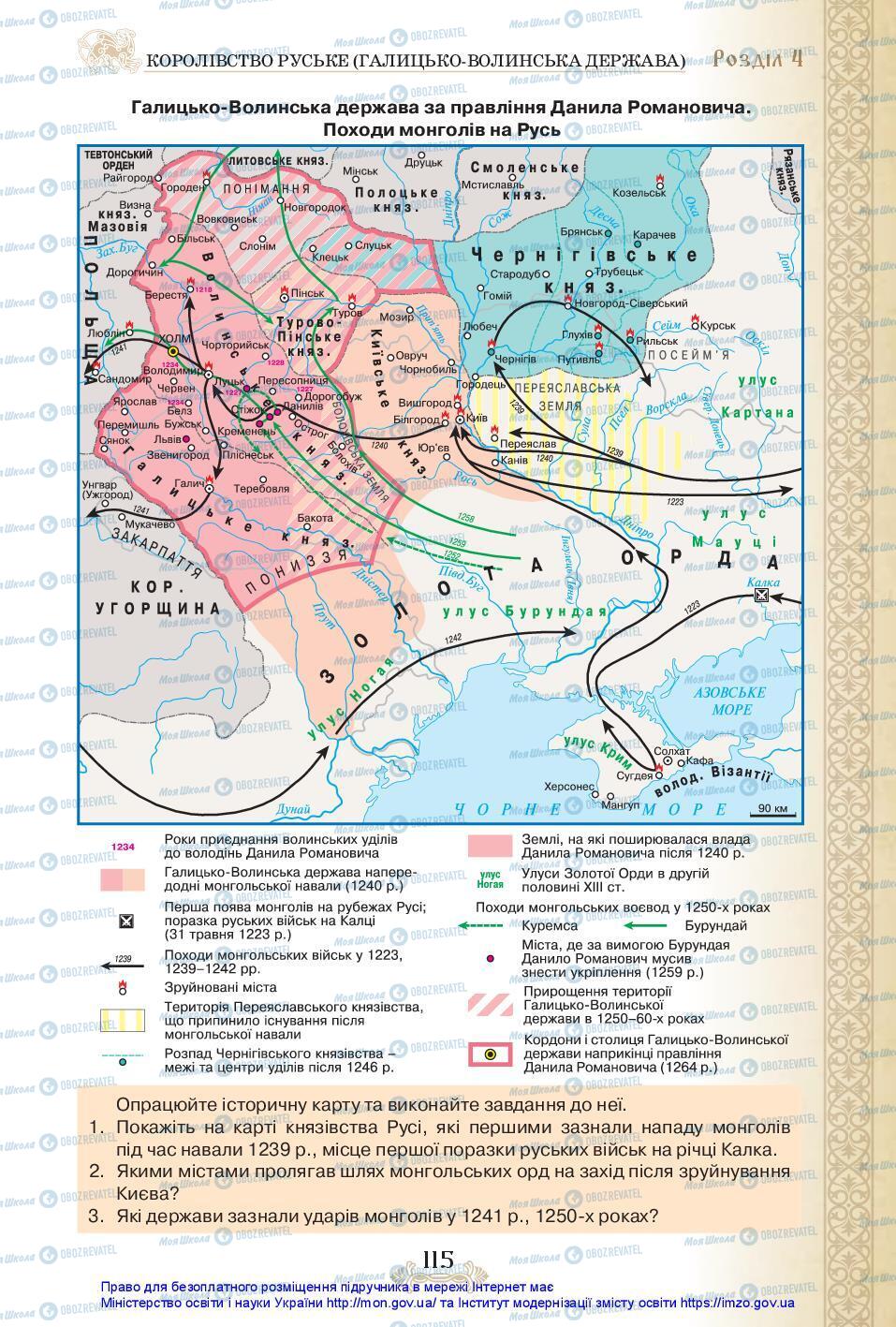 Учебники История Украины 7 класс страница 115