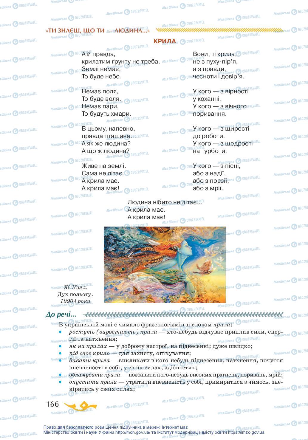 Підручники Українська література 7 клас сторінка 166